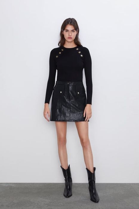 Кожена пола Zara