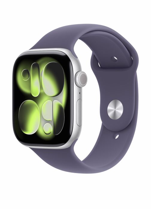 Apple Watch 11 GPS, Carcasa Silver Aluminium 42mm, Purple Fog, Sigilat