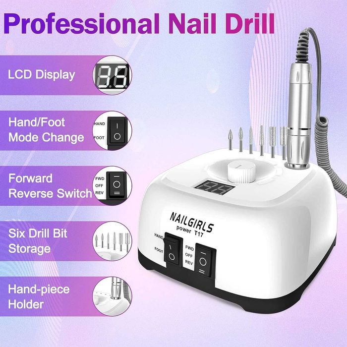 Професионална пила за маникюр- педикюр NAILGIRLS T17- 35000RPM