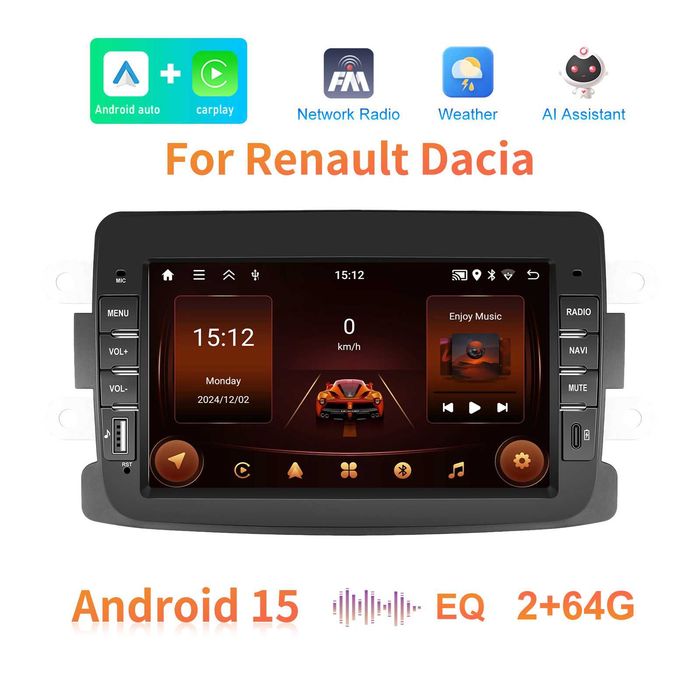 Navigatie android Dacia Renault Logan Sandero Duster Lodgy Dokker Capture
