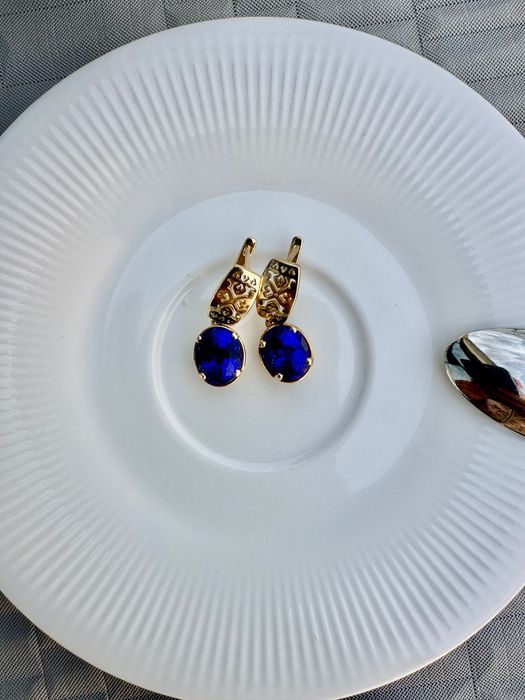 Серьги Танзанит Золото 18К