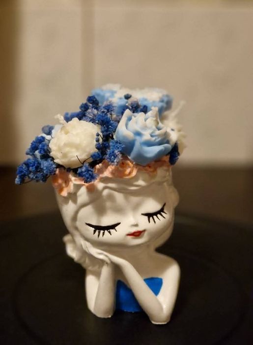 Obiecte decorative din praf ceramic si ceara de soia