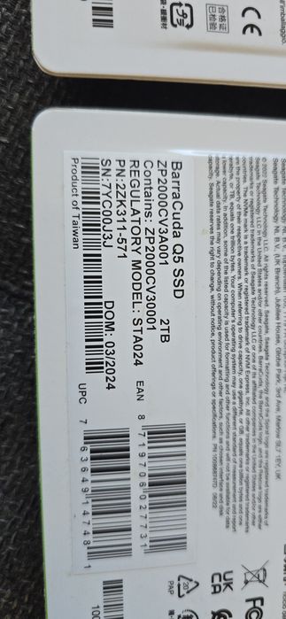 Ssd Seagate BarraCuda Q5 2TB M.2 M2 Pcie NVMe Nou