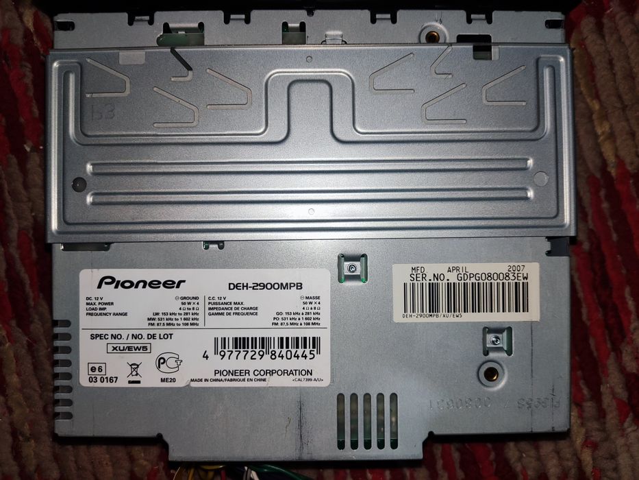 Radio CD Player Auto Pioneer DEH-2900MPB - 50Wx4, MP3/WMA