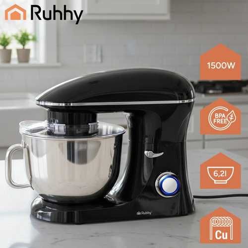 Планетарният миксер за тесто, мощност 1500 W, купа 6,2 л