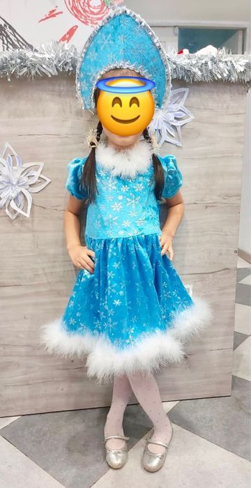 Платье снегурочки на 3-4-5 лет