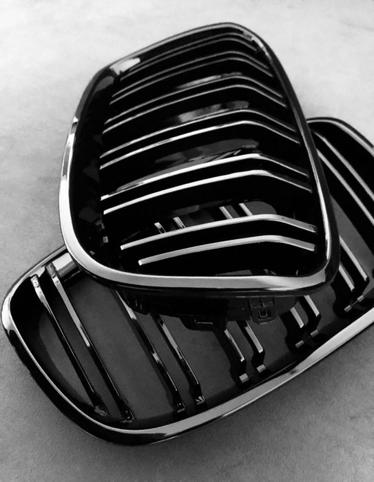 Set Grila grile Dubla Negru black Lucios BMW seria 1 F20 F21