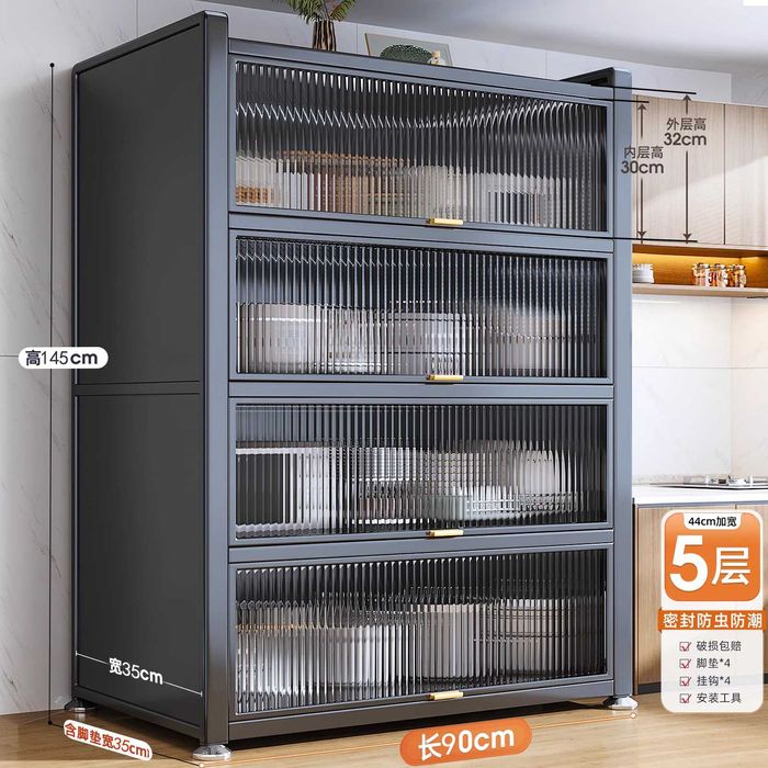 ошхона шкафлари шаффоф эшиклар билан / ошхона жавонлари эшиклари билан