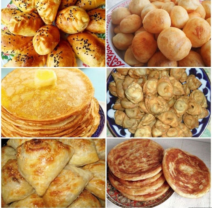 бауырсак,выпечка,плов,самса,чебуреки