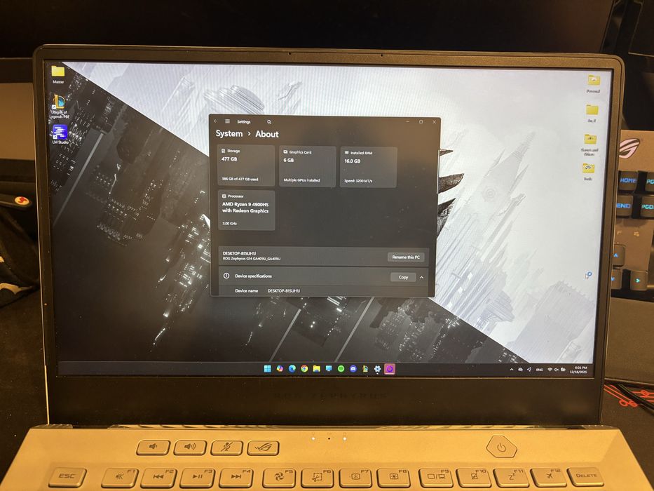 Laptop Asus ROG Zephyrus G14 Ryzen 9