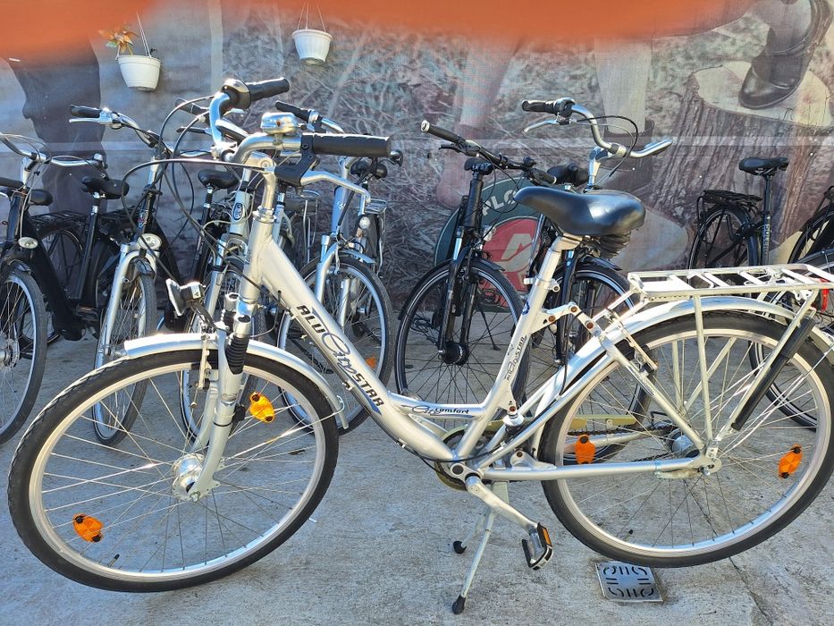 Bicicleta dama suspensie fata spate