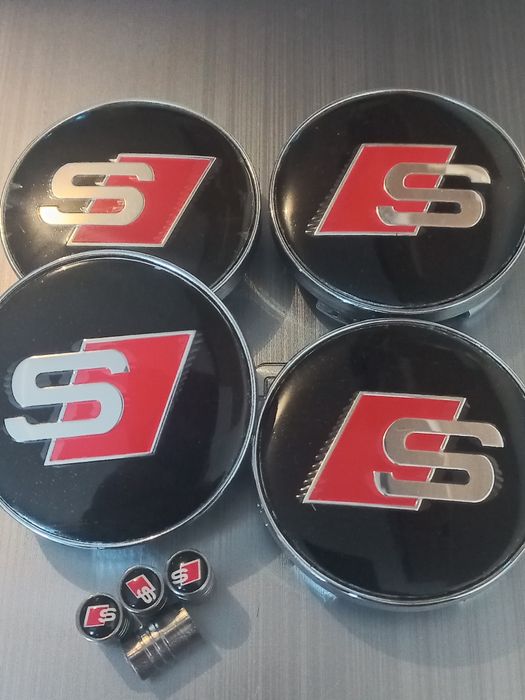 Audi - set 4 capace si ventile pentru jante aliaj