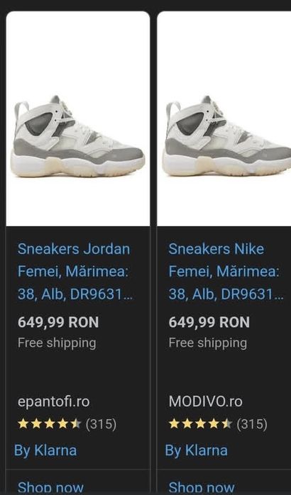 Sneaker înalt Jumpman Two Trey Jordan pe Gri