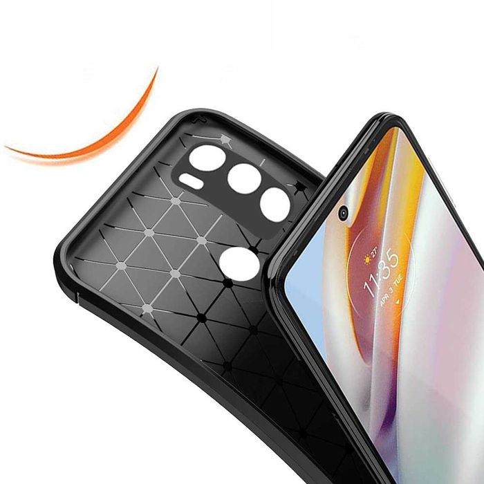 Husa Premium Antisoc model Carbon pt. Motorola Moto G60, E7 Power