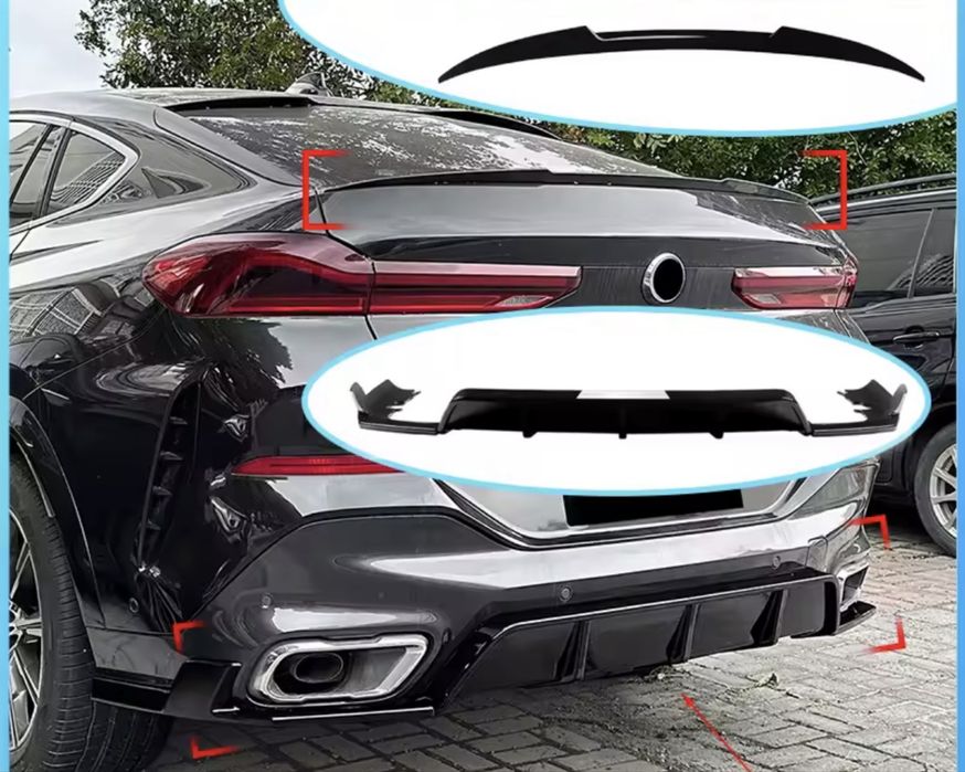 Difuzor Ornament evacuare bara spate BMW X6 G06 2019-2026