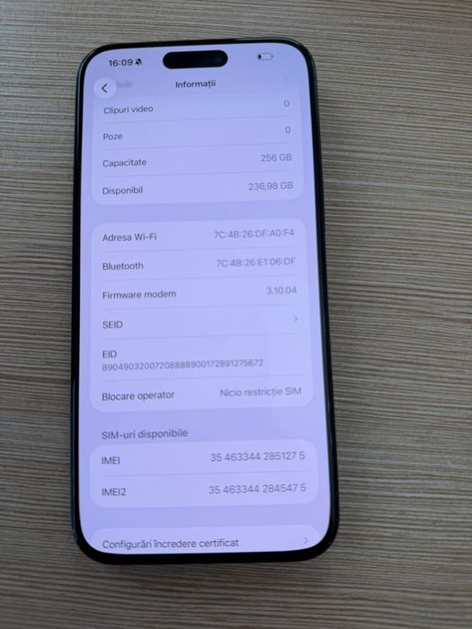 Iphone 15 Pro Max 256 Blue ingrijit
