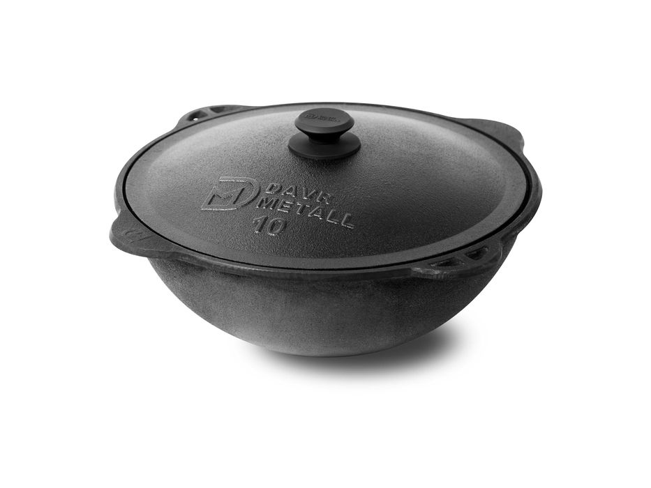 Чугунный казан от Davr Metall 10л/Choyan/Chugun qozon Davr Metall 10L