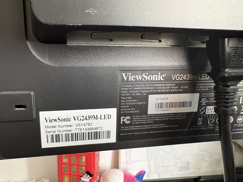 Monitor ViewSonic VG2439m-LED 24” Full HD – Reglabil pe înălțime