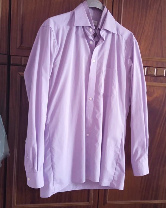 OLYMP 40 L/XL КАТО НОВА лилава риза с дълъг ръкав Олимп purple shirt
