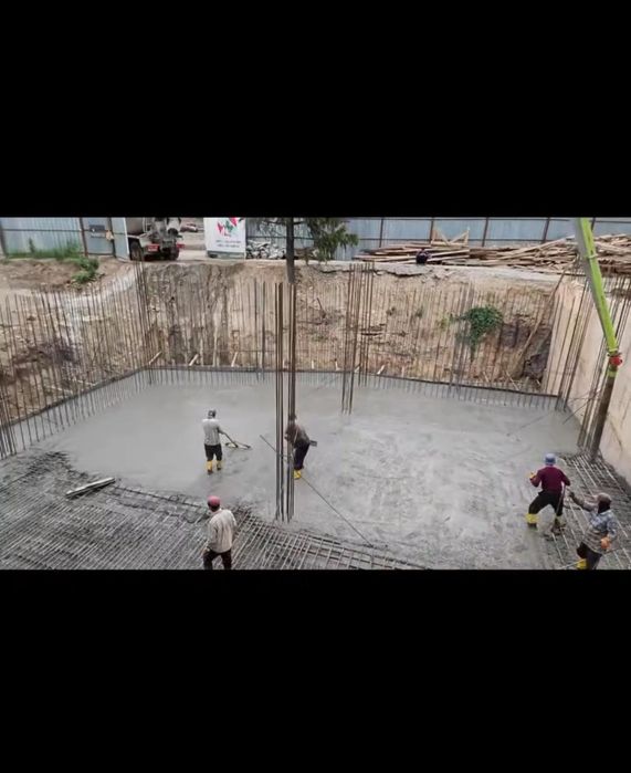 Заливка фундамент