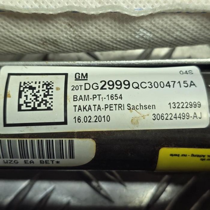 Airbag cortina dreapta Opel Insignia A