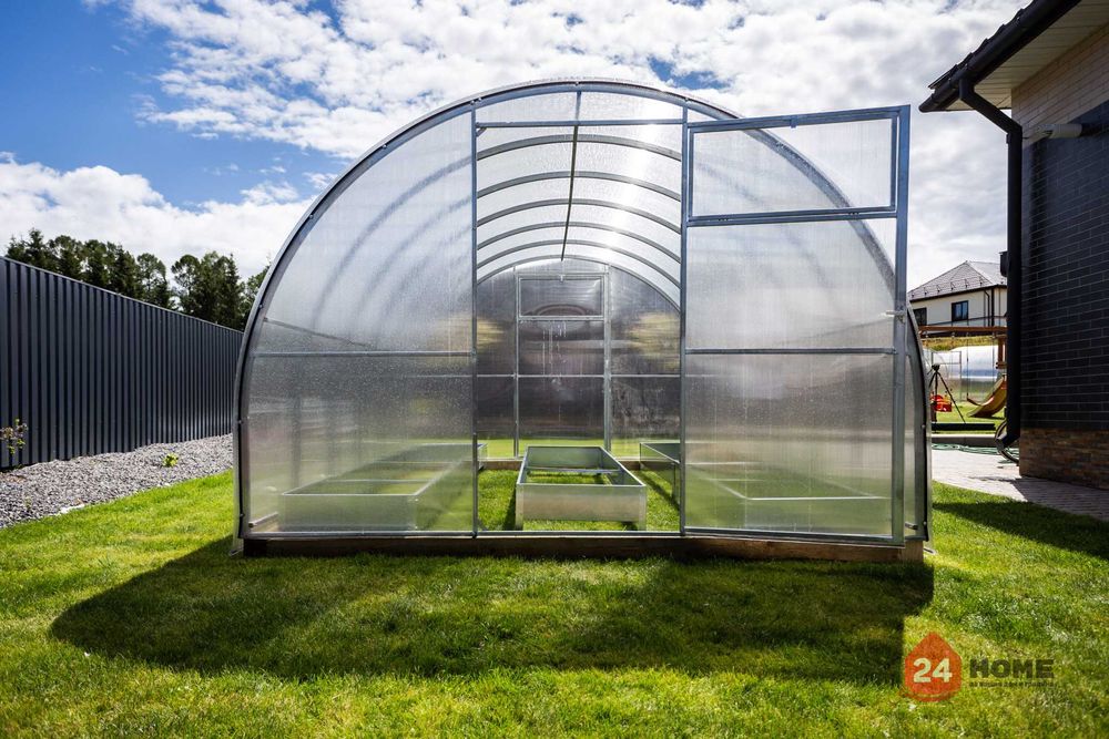 Оранжерия SUNNY Strong с покритие от поликарбонат 4мм, ширина 3 метра