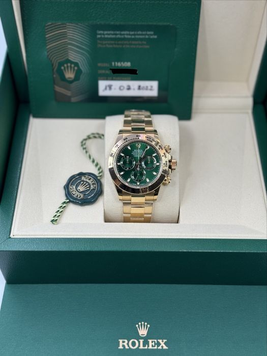 Ceas Rolex Daytona full gold & green dail