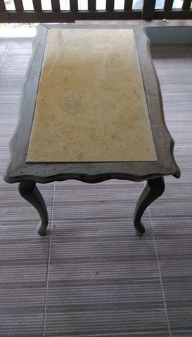 Уникална ретро холна маса с мраморен плот