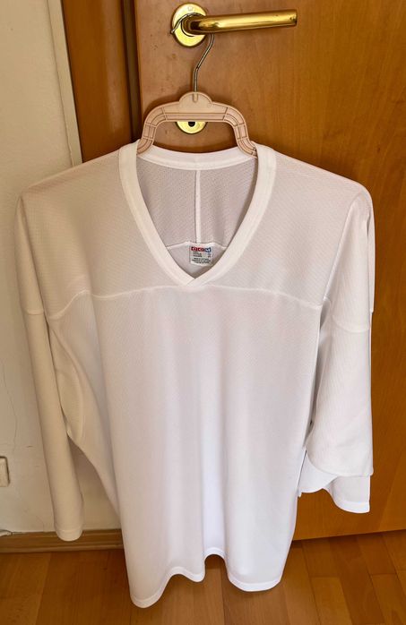 Tricou Antrenament Hochei CCM – Alb Mărimea XL (Senior)