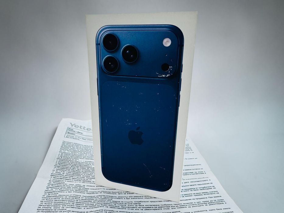 Apple iPhone 17 Pro Max 512GB Deep Blue НЕРАЗПЕЧАТАН! 3г. Гаранция!
