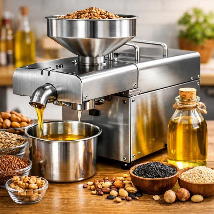 Masina presa ulei 220V inox Ulei natural acasa Profit rapid NOUA