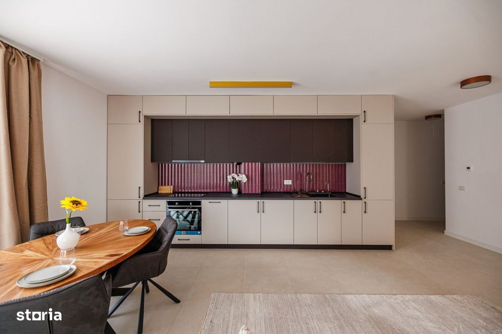 Apartament 2 camere, mobilat si utilat, terasa 12,8 mp | Comision 0