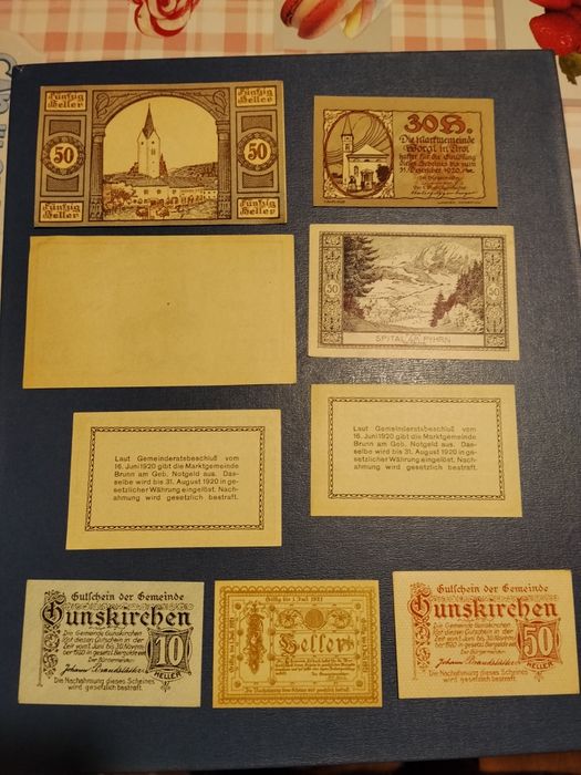 20 bancnote Austria din anii 20