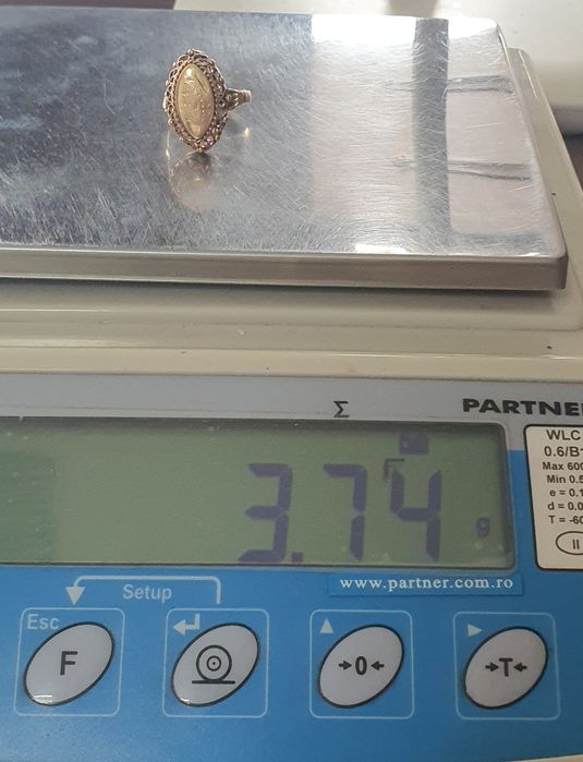 Inel din aur de 14K cu filigram – mărimea 63, gramaj 3,74 g