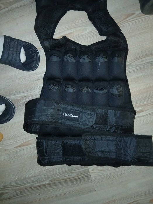 Set gantera+haltera ajustabila(16+16 Kg)+vesta cu greutati atasabile 20kg
