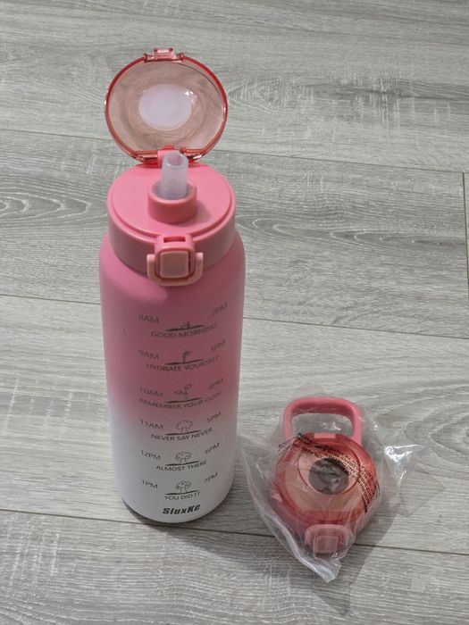 Sticlă termos SLUXKE din oțel inoxidabil 18/10 – cu 2 capace, 1 litru