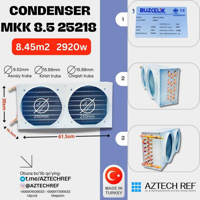 BUZÇELIK компанияси испарителлари сотувда!