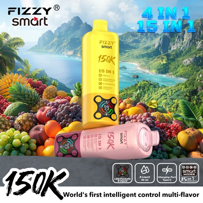 Vape 150k/150,000 15 in 1 reincarcabil special schimbi aroma din buton