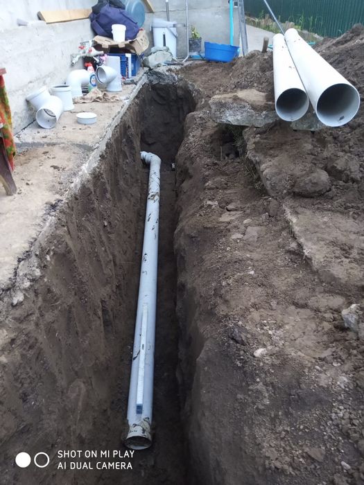 Копаем траншей Септик