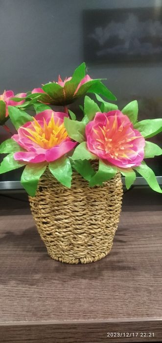 Вазочка плетёная