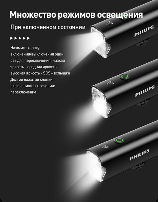 Велосипедный фонарь PHILIPS