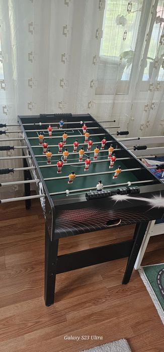 Fotbal de Masa cu Picioare Negre 119x61x81cm