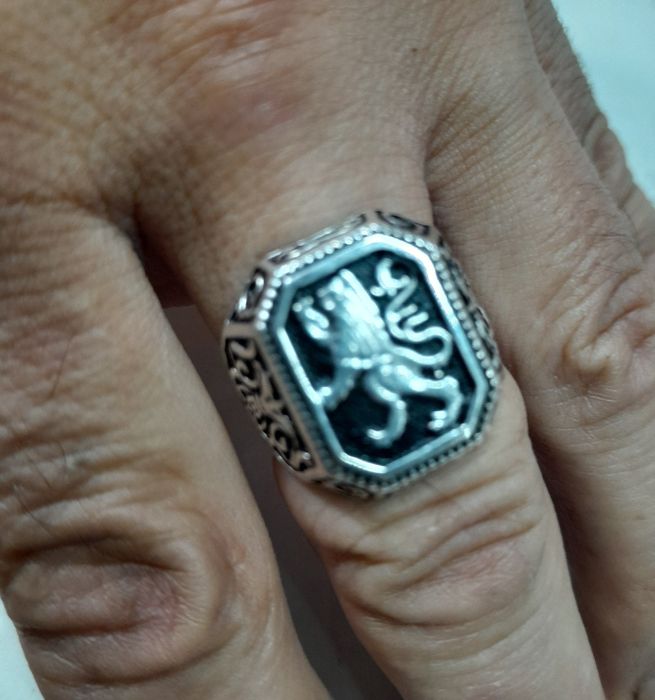 Кольцо мужское серебряное.Перстень.