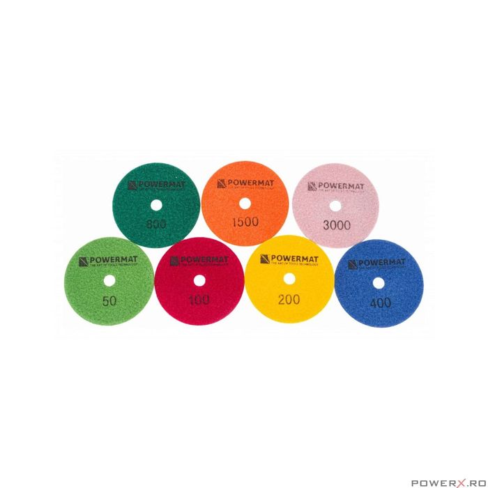 Set 7 discuri diamantate pentru slefuit Powermat