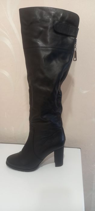 Продам КОЖАНЫЕ сапоги зимние