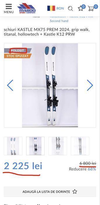 Vand schiuri Kastle MX75 2024 la pret de nerefuzat