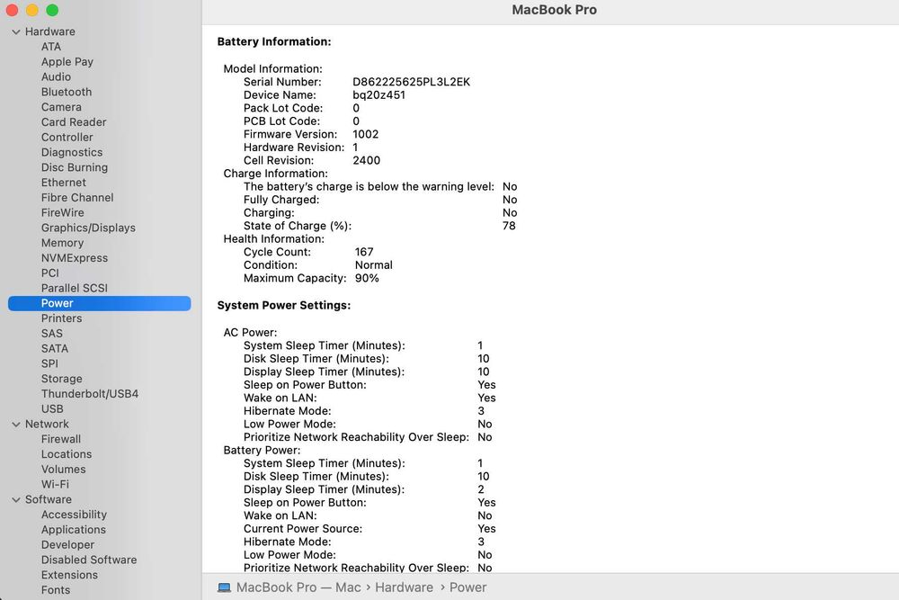 Apple Macbook Pro M2 90% 16/256GB