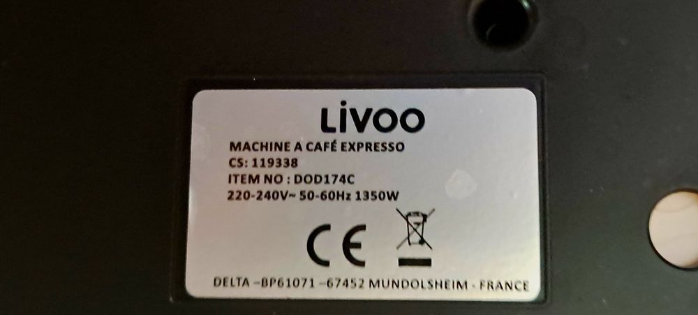 Livoo Mașină de Espresso 1350W