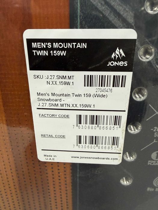placa noua jones mountain twin wide L159,162 si 168