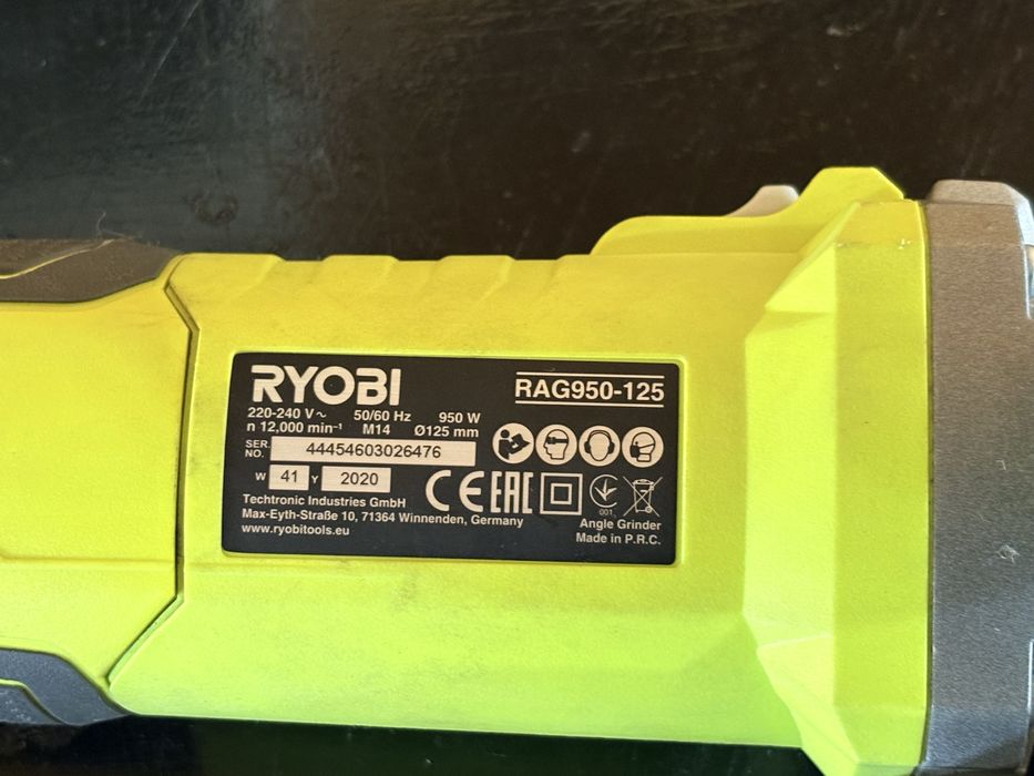 Нов ъглошлайф Ryobi RAG950-125 [950W -125mm]